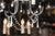 Metal Petite 4-Light Iron & Opaline Glass Beaded Chandelier, 1940s Italy For Sale - Image 7 of 14