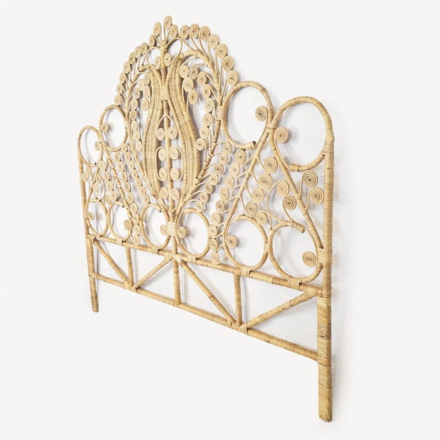 Natural wicker hand woven headboard in king size. Intricate unique headboard which will add beauty and charm to any...
