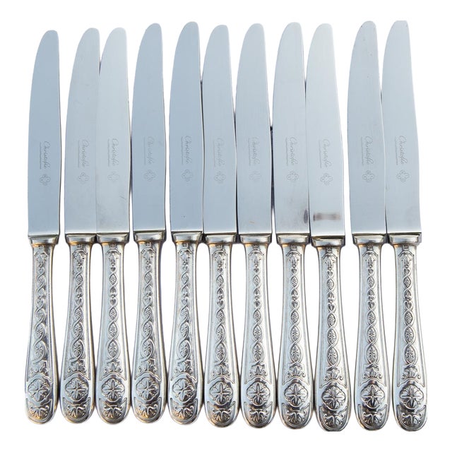 Starter or Dessert Knives for by Villeroy for Christofle, 1960s, Set of 11 For Sale