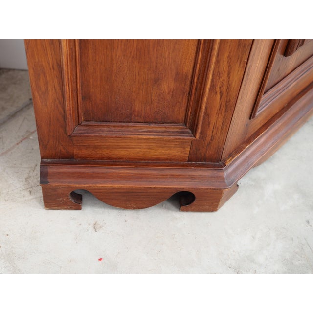 German Oak Corner Cabinet, 1950s For Sale - Image 16 of 18