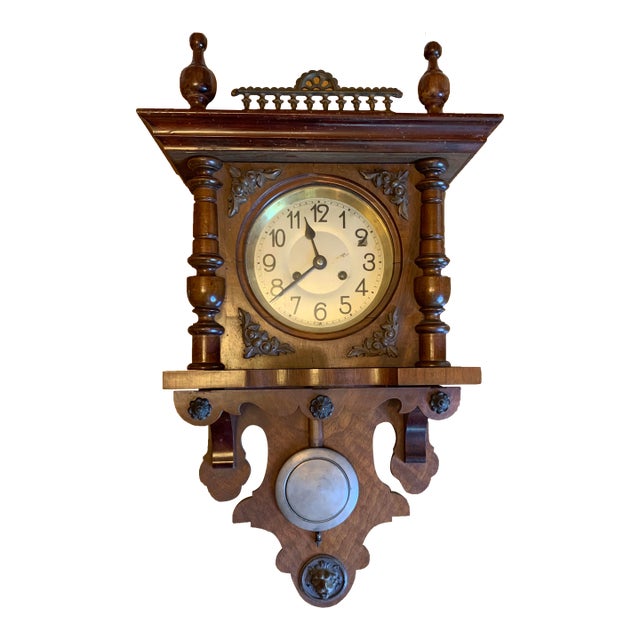 Antique Victorian Wall Clock For Sale