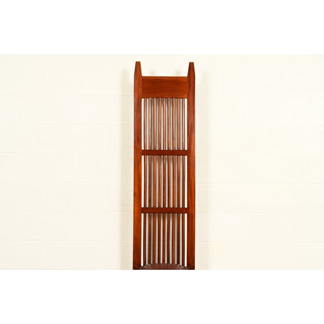 Frank Lloyd Wright Style Arts & Crafts Mahogany Monumental High Back Side Chair or Dining Chair For Sale In South Bend - Image 6 of 13