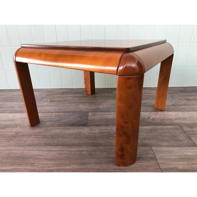 1970s Low Square Coffee Table in Beech, Italy, 1970s For Sale - Image 5 of 10