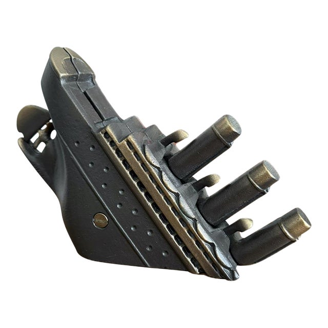 Vintage Scott Nelles Studio Cast Bronze Sinking Titanic Figural Money Bank For Sale