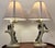 Greige Vintage 1950s Continental Art Lamps With New Shades. 22" Tall. Male & Female Figures - a Pair For Sale - Image 8 of 12