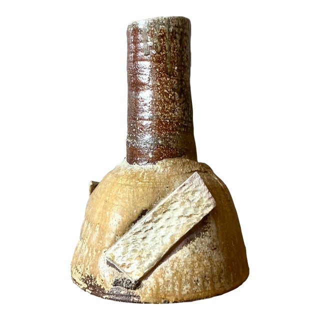 Vintage Boho Original Studio Pottery Vase For Sale