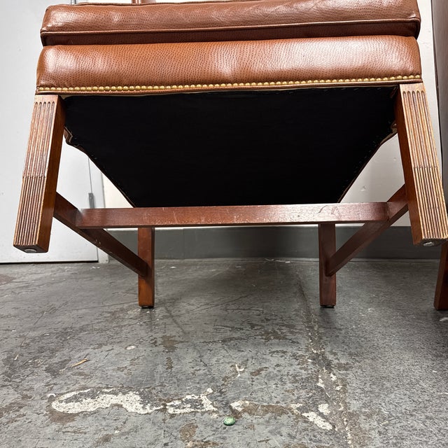 Bespoke Leather Wingback Armchairs, Pair For Sale - Image 12 of 12
