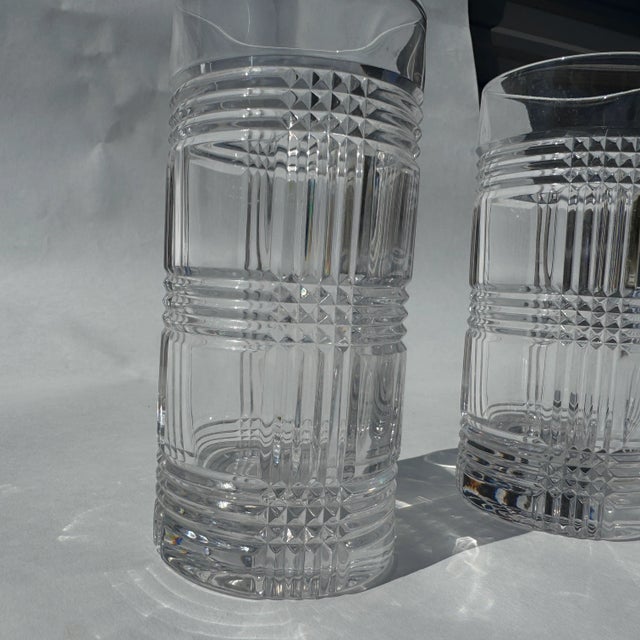 Art Deco Ralph Lauren Glen Plaid Crystal Highball Glasses-Set of 2 For Sale - Image 3 of 8