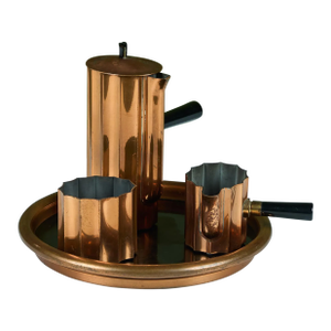 Three-Piece Tea Set With Tray by Walter Von Nessen for Chase