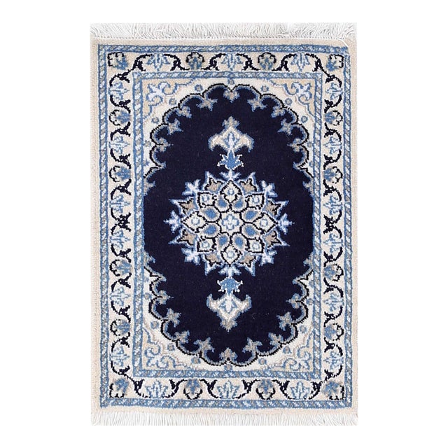 Pasargad DC Navy Blue Hand Knotted Rug For Sale