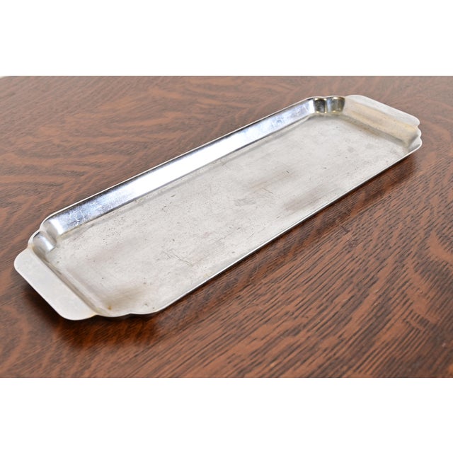 Chase Antique Art Deco Chrome-Plated Serving Tray, Circa 1930s For Sale - Image 11 of 11