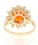 2020s 2.94 Carat Fire Opal Sapphire Diamond Yellow Gold Ring For Sale - Image 5 of 6