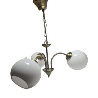 Art Deco Glass Chandelier, Poland, 1970s For Sale