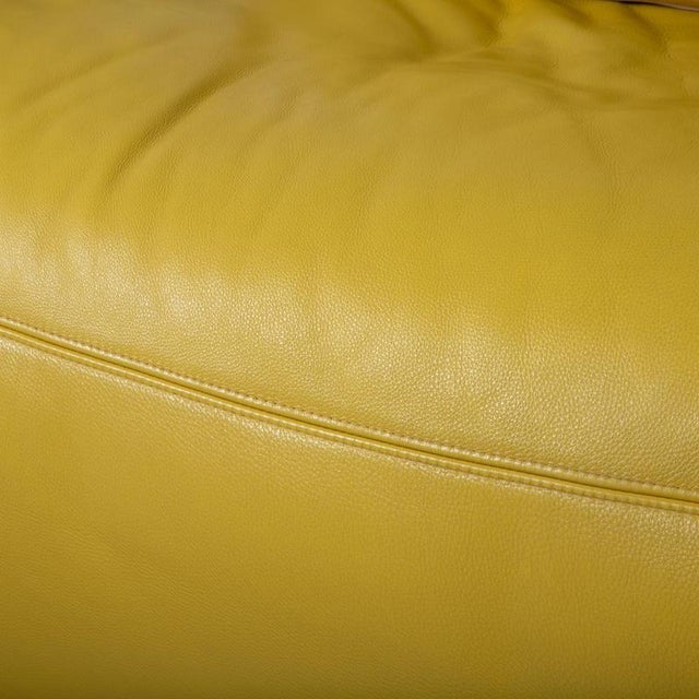 Yellow Easy 2-Seater Sofa in Yellow Leather from Koinor For Sale - Image 8 of 17