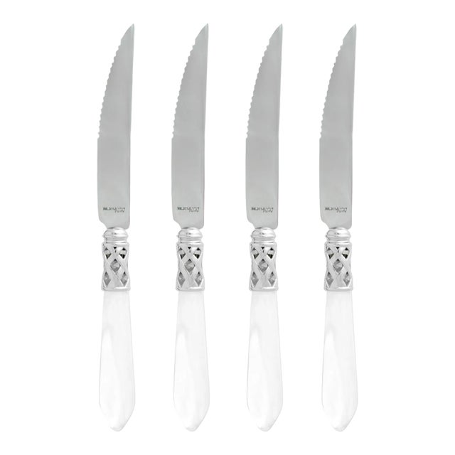 VIETRI Aladdin Brilliant Clear Steak Knife - Set of 4 For Sale