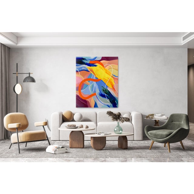 Contemporary “Fiction” Contemporary Abstract Oil Painting For Sale - Image 3 of 3
