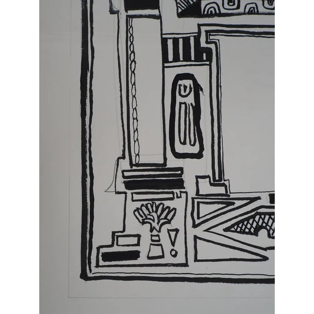 Modern Jacques Soisson, Study of Ketouba, Ink Drawing For Sale - Image 3 of 6
