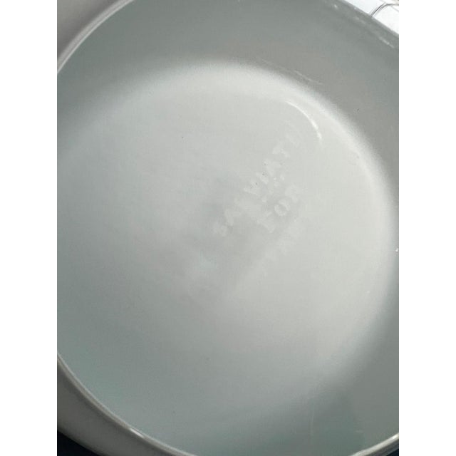 Salviati for Tiffany & Co. Heavy Modern Opaline & Clear Art Glass Bowl - 8.25" For Sale - Image 4 of 6