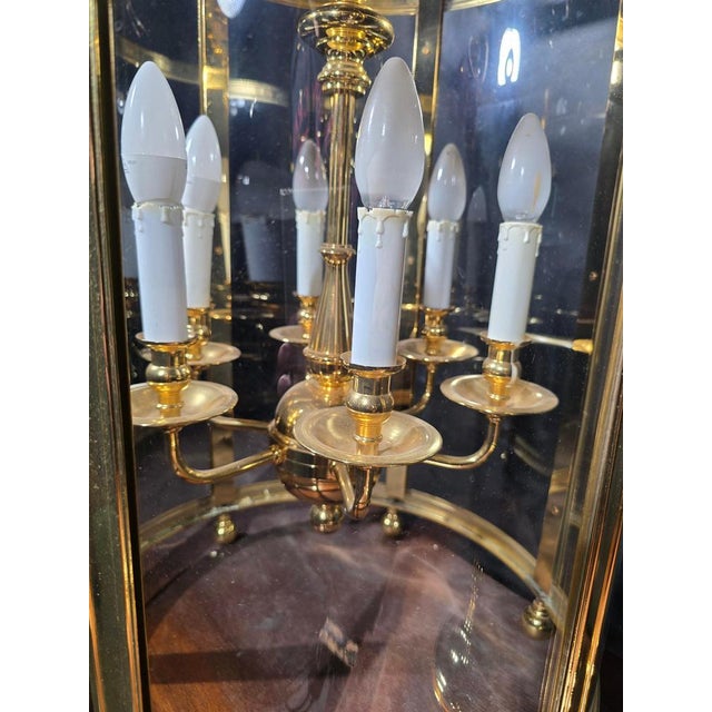 1950s Large Decorative Gilt Bronze Lantern, 1950s For Sale - Image 5 of 15