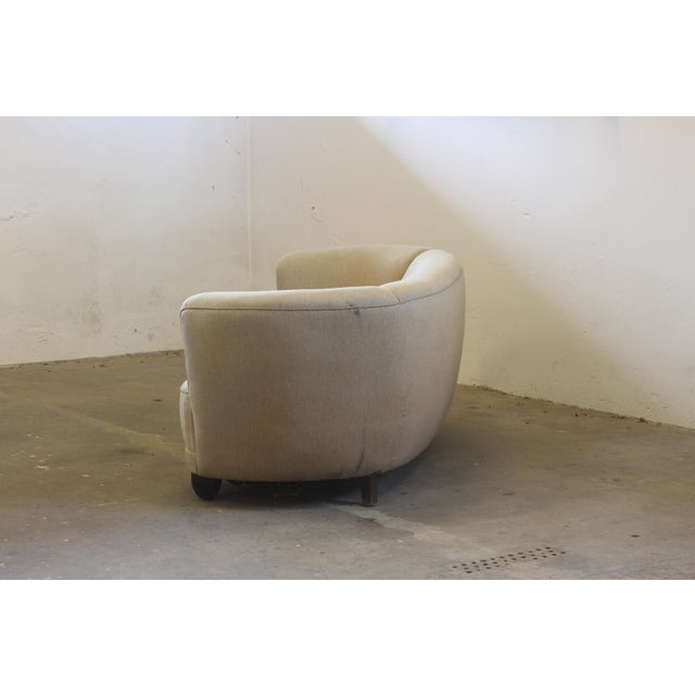 Mid-Century Danish Curved Banana-Shaped Sofa, 1940s For Sale - Image 14 of 17
