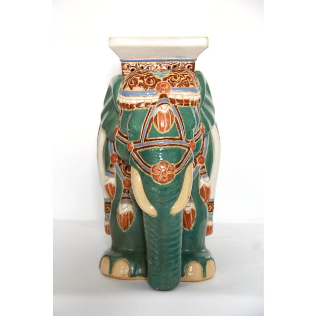 Vintage Ceramic Handmade Elephant Plant Stand, 1970s For Sale - Image 9 of 11