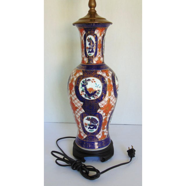 Vintage Imari Table Lamp 28"h For Sale - Image 11 of 11