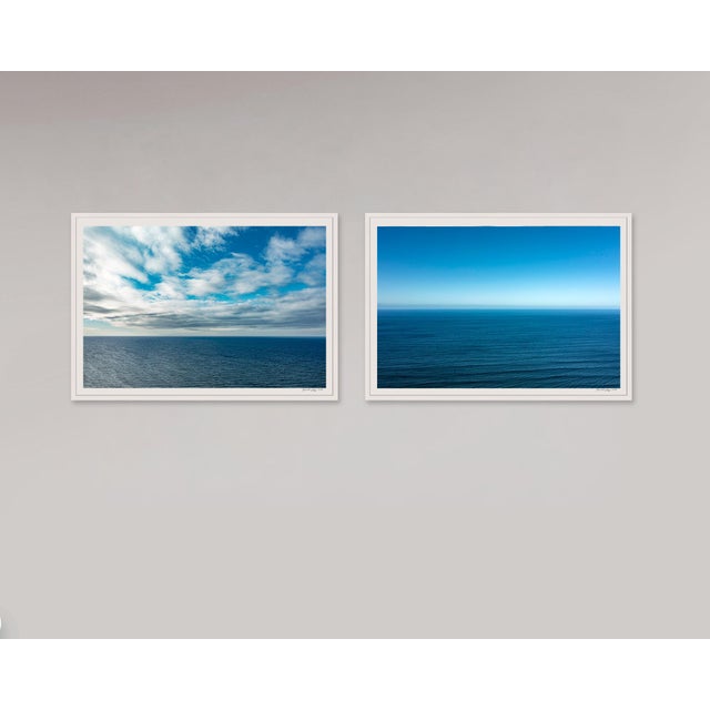 Sky Blue "Sea_Sky_001" Contemporary Aerial View Limited Edition Photograph by Bernhard Lang For Sale - Image 8 of 10