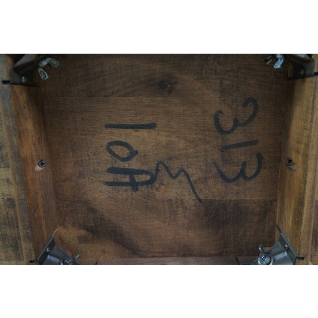 Mid 20th Century Sprague Carleton Colonial Solid Rock Maple Round Two Tier Side Accent Table For Sale - Image 10 of 10