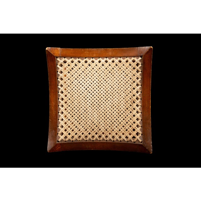 Wood and Cord Thebes Stool, 19th C For Sale - Image 4 of 6