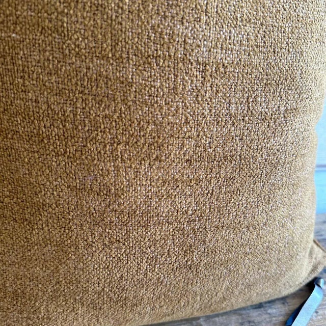 French Chenille Pillow With Insert For Sale - Image 4 of 6