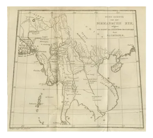 Antique Map of the Burmese Empire and Upper Indochina By Dalrymple, 1800