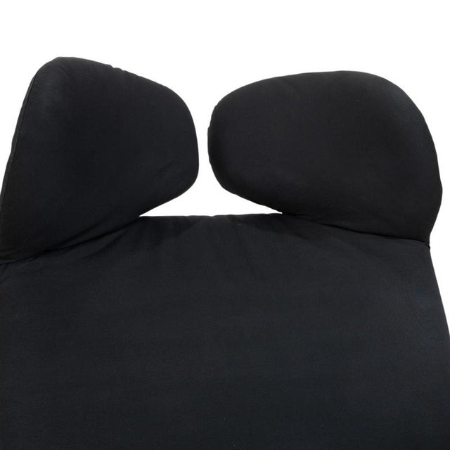 Textile Wink Armchair in Black Fabric by Toshiyuki Kita for Cassina For Sale - Image 7 of 16