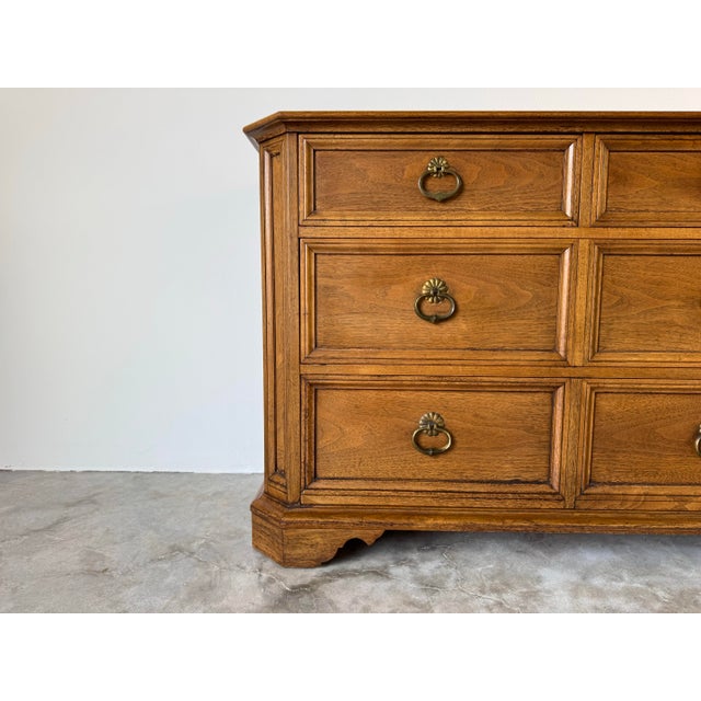 Wood 1980's Vintage Baker Four-Drawer Solid Wood Dresser For Sale - Image 7 of 12