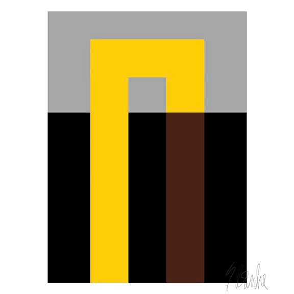 Mid-Century Modern Yellow Hooks Fine Art Print Set 30" X 40" by Liz Roache For Sale - Image 3 of 11