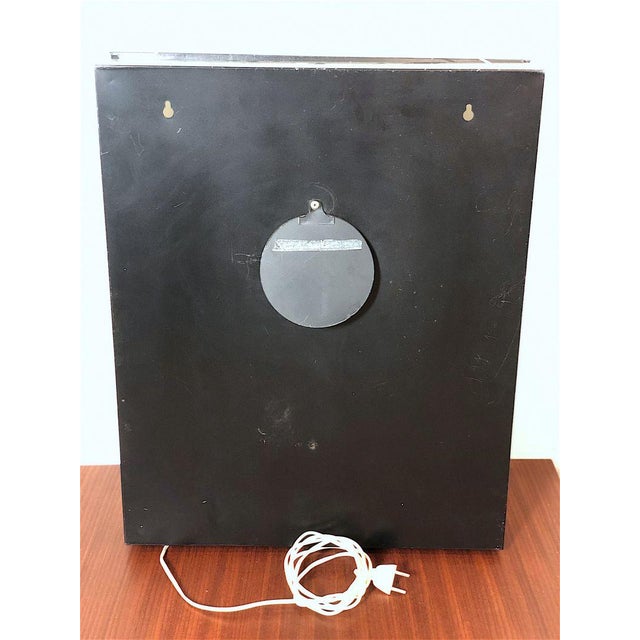 1960s Illuminated Phonola Sign with Clock, Italy, 1960s For Sale - Image 5 of 7