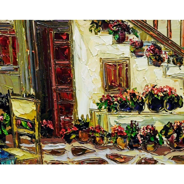 Textile Maya Eventov Untitled Oil Canvas With Beautiful Custom Frame Me040908-03 For Sale - Image 7 of 9