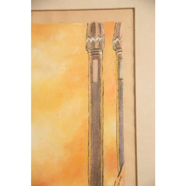 Art Deco Watercolor by Eduard Chimot French Custom Framed 1920's For Sale - Image 9 of 11