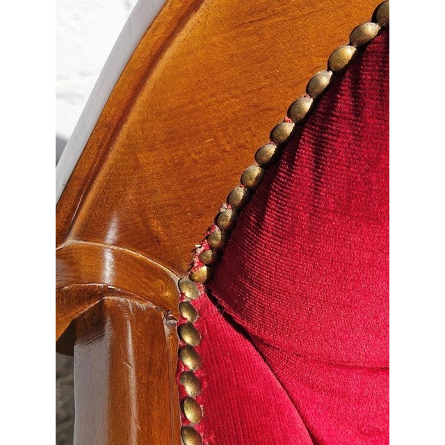 French Telephone Bench in Red, 1970s For Sale - Image 9 of 17