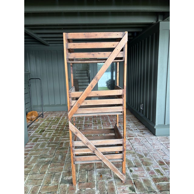 Vintage Rustic Wooden Farmhouse Market Display/Produce Stand For Sale - Image 14 of 15