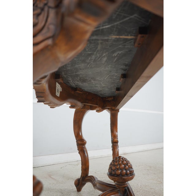 Marble Top Italian Style Console Foyer Table For Sale - Image 11 of 12