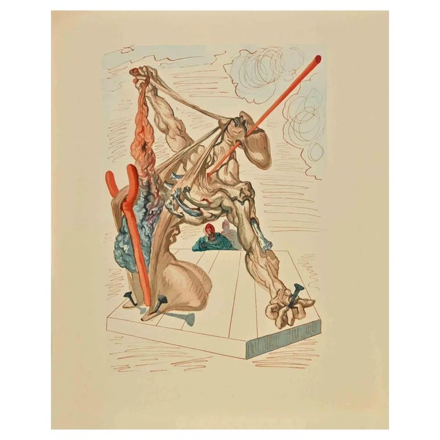 Salvador Dali, The Divine Comedy: The Falsifiers, Woodcut Print, 1963 For Sale