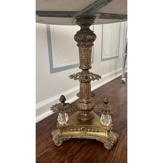 Vintage French Napoleon III Empire Revival Gueridon Round End Table For Sale In Pittsburgh - Image 6 of 12