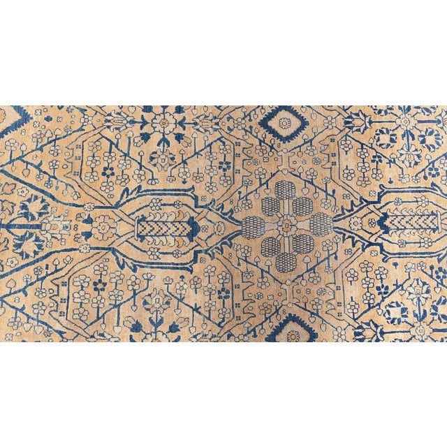Fine Antique Kirman Botanic Handmade Wool Rug For Sale - Image 4 of 9