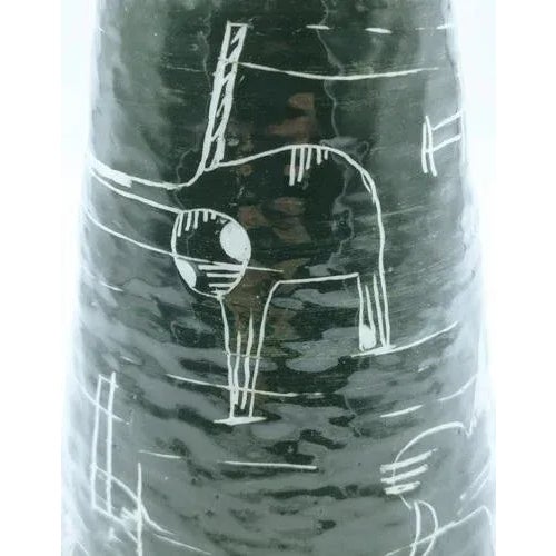 Ceramic Enameled Terracotta Bottle by G. Brunitto, 1950s For Sale - Image 7 of 10