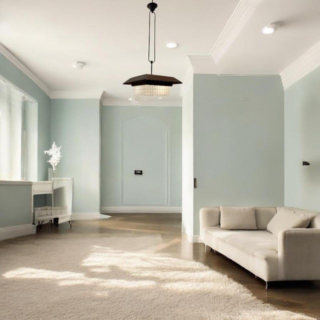 Mid-Century Modern Wood, Bronze & Opaline Glass Pendant Light (1950s) Add a touch of vintage elegance to your space with...