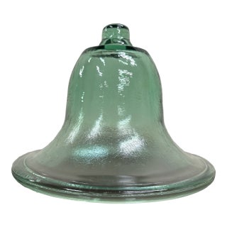 Vintage French Style Aqua Color Glass Garden Cloche For Sale