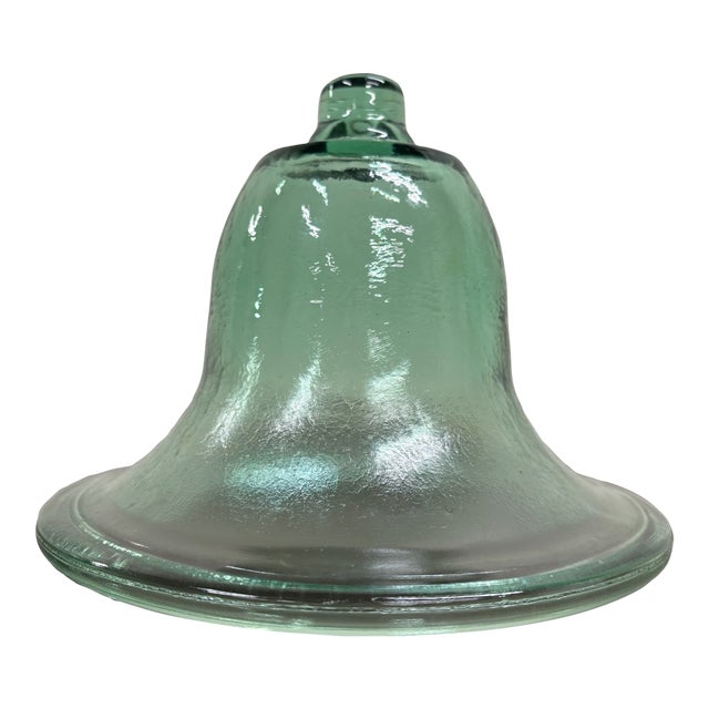 Vintage French Style Aqua Color Glass Garden Cloche For Sale