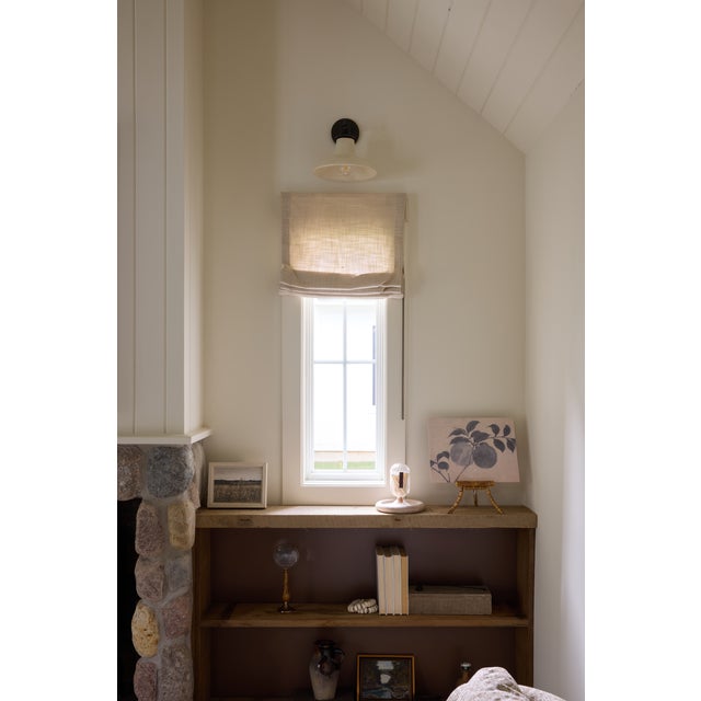 Hudson Valley Lighting Pottersville 10.5 in. 1 Light Wall Sconce in Distressed Bronze and Ceramic Ivory Crackle Finish For Sale - Image 9 of 10