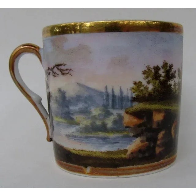 Traditional 19th Century French Empire Porcelain Coffee Cup For Sale - Image 3 of 10