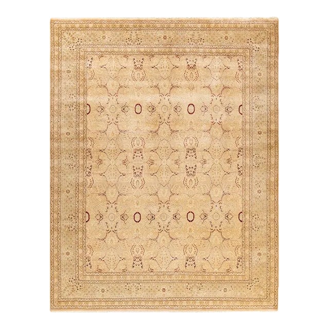 Mogul, One-of-a-Kind Hand-Knotted Area Rug in Beige, 8' 1" x 10' 4" For Sale